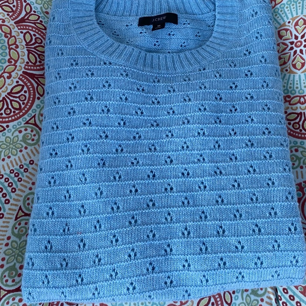 J crew sweater. Blue. Size medium. Worn once